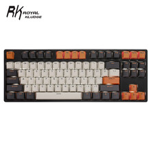 RK987机械键盘热插拔轴游戏键盘无线2.4G有线蓝牙三模电脑外设笔记本办公自营87键PBT键帽白色背光黑色青轴