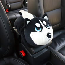 赛霸奥 汽车扶手箱车载纸巾盒抽挂式车用遮阳板车内创意可爱抽纸盒 酷酷狗