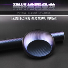 派钦 车门拉手贴碗膜凯美瑞6代扶手贴膜 六代拉手保护膜 内饰碳纤维 改色膜贴 碳纤维变色龙四件