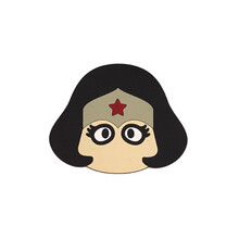 SoapStudio 神奇女侠 正义联盟 蝙蝠侠猫女软胶动漫杯垫 生日礼物 创意礼品 神奇女侠