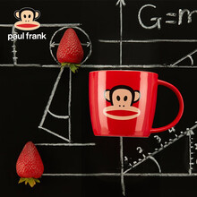 大嘴猴(Paul Frank)马克杯牛奶杯咖啡杯陶瓷杯子可爱卡通创意情侣水杯早餐杯PFD018 红色