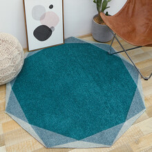 绚梦 圆地毯书房电脑转椅吊篮客厅茶几卧室床边地毯门厅玄关北欧风美式现代INS风 多边形纹理（直径1.2米）