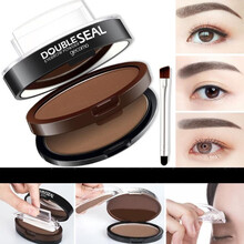 格蒙双层双色懒人印章眉粉不易晕染初学者画眉 03#亮棕色+深灰色