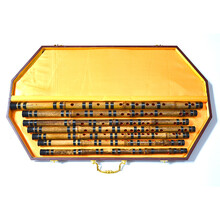 玉屏箫笛 笛子深山老紫竹横笛乐器七支礼盒套装紫竹笛  可定制（定制2-4天发货）