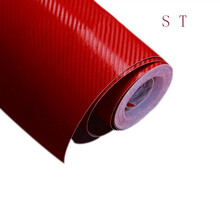 点滨 汽车用品碳纤维贴纸 立体车身贴膜改装内饰装饰全车贴拉花3D改色膜 3D红127cm宽*1米