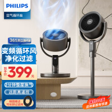 飞利浦（PHILIPS）空气循环扇家用电风扇3D自动摇头直流变频24档轻音无噪立式智能遥控定时落地扇换气扇对流涡轮扇 ACR3242CFD「24档风+远距离遥控」