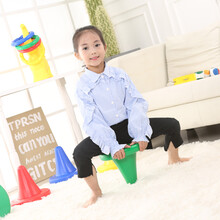 立瓯 平衡独脚椅感统训练器材幼儿园儿童感觉统合独角凳椅趣味运动玩具 红色独脚椅（不含圈）