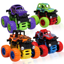 惯性越野四驱玩具车男孩2-6岁汽车模型仿真车模大脚四驱车 款式随机发货 1只装-越野四驱车【颜色款式随机】