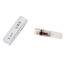 山力畜牧（SHANLIXUMU） 上海四有铃牌连续注射器配件 备用玻璃管 铃牌配件 主杆中心杆大弹簧 0.3ML玻璃管一支