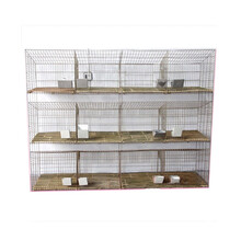 鹏实养殖兔笼9位12位18位24位商品笼/獭兔笼子母兔笼/种兔笼/母兔笼加粗子母兔笼 加粗加密12笼位竹片底子母带配件