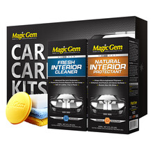 宝能（Magic Gem）内饰蜡表板蜡汽车内饰翻新修复剂保养上光腊真皮座椅家具沙发保养护理油仪表盘蜡 宝能内饰清洁保养套盒清洁236ml+保养236ml