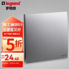 罗格朗（LEGRAND）开关面板 弧面薄款磨砂质感暗装86型墙壁电源F8未莱深砂银灰色 紧急呼叫