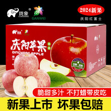 陇象庆阳苹果水果生鲜甘肃红富士冰糖心时令苹果当季脆甜多汁带皮吃 净重9斤中果75-80mm