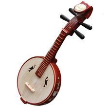 艾牧  民族弹拨乐器  专业 演奏 级 花梨木 高音阮 红木 小阮琴硬木大小阮民族乐器 小阮配件 红檀木贝雕小阮（高音无雕花）XR-02
