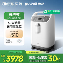 鱼跃(yuwell)6L升新国标医用制氧机制氧带雾化中重度缺氧助呼吸8F-6W