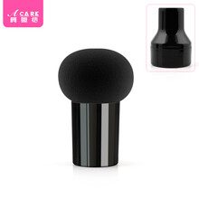 阿嚓热 蘑菇头粉扑不吃粉气垫海绵粉扑干湿两用带盒子 黑色1个