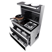 伟佳好太太 集成灶侧吸式油烟机燃气灶具套装 红外线气灶 集成烟机灶具自动清洗 头部温菜置物双涡轮吸力 集成灶750MM单电机 天然气