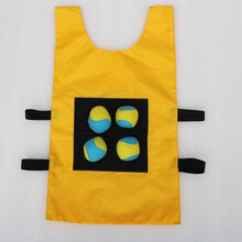 贝琪雅儿童粘球衣服背心幼儿园躲避球投掷粘靶体智能亲子大人游戏互动 儿童升级款黄色粘球衣+4球