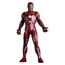 复仇者联盟钢铁战损雷神3蜘蛛侠美国队长12寸模型不可动超大灭霸 战损钢铁侠