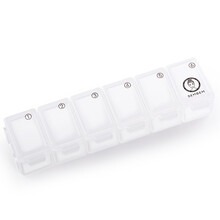 三本 空盒药盒分装瓶收纳旅行便携式维生素药丸手饰耳环小盒子 小号6个