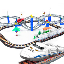 【充电套装】立昕托马斯小火车轨道车儿童玩具多层超大电动过山车玩具车男孩 双层和谐号轨道赛车【送充电套装】 豪华升级：2汽车+1火车2车厢+充电套装+螺丝刀