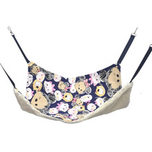 猫咪吊床猫窝可调节秋千猫冬夏两用晒太阳冬季加厚双面吊床挂窝挂床狗猫垫子可拆洗透气宠物吊窝 蓝色卡通猫咪