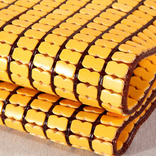 楠林丰 金色全席双牛筋麻将凉席 麻将席竹席 竹凉席 学生竹席 双人床席 可折叠麻将席1.5 1.8米 富贵花开黄金色全席双牛筋加固版 1.5m*1.95m（双人床）