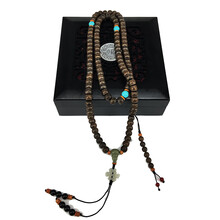 楠王府 金丝楠木108粒手串 紫檀木质手链108颗乌木阴沉木佛珠手串男女手持老料高密念珠 金丝楠木 0.8