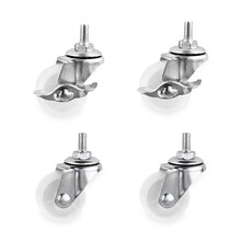 贝尼熊 狗笼子螺丝 宠物方管猫狗笼子螺丝轮子猫爬架螺丝六棱轮子 狗笼子轮子（2个带锁2个不带锁）