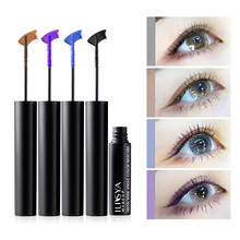 ILISYA彩色睫毛膏防水不晕染纤长浓密卷翘 拉长眼睫毛渐变色4色可选蓝紫黑棕色小刷头 紫色（神秘紫罗兰，时尚浪漫）