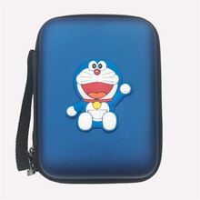 首爵 2.5英寸移动硬盘包 便携数码配件收纳包防水防震抗摔保护包套 小包宝蓝-叮当猫