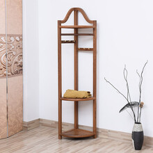 寻古 红木家具非洲鸡翅木（学名：非洲崖豆木）卧室落地实木衣帽架中式客厅转角衣架仿古室内鞋柜挂衣架 长50*宽36*高175cm