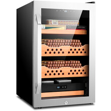 茄龙（CIGARLOONG）CL-68CW1雪茄柜双独立恒温恒湿雪茄保湿柜雪松木层架家用专用柜子 五代恒温恒湿裸养2+1