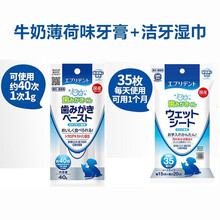 JOYPET（加宜）日本进口宠物狗狗猫咪牙刷牙膏口腔湿巾 指套刷牙用品 强化型口腔清洁硅胶去除口臭 牙膏40g+洁牙湿巾35枚