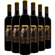 超市	澳洲原瓶进口红酒Yellow Tail黄尾袋鼠葡萄酒 750ml*6支 整箱装 珍藏西拉