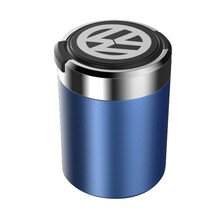 峡山途跃 大众朗逸凌渡帕萨特途观捷达宝来高尔夫速腾迈腾蔚揽车载烟灰缸时尚金属带盖带LED灯车内烟灰缸 闪耀蓝