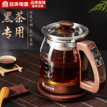 容声黑茶煮茶壶全自动玻璃花茶蒸茶器网红蒸汽式小型办公室喷淋式 咖啡色