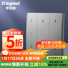 罗格朗（LEGRAND）开关面板 未莱IOT智能开关米家版无线遥控免布线 六位场景开关 深砂银