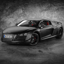 奥迪车模1:18奥迪R8跑车汽车模型仿真合金收藏生日礼物男生生日礼物抖音网红同款 哑光黑 R8 GT 原包装