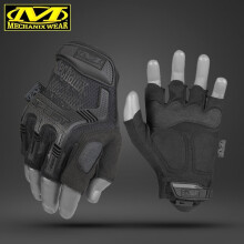 Mechanix Wear美国超级技师 男士半指手套m-pact半指户外铠甲半指户外骑行工作手套 战术黑 L