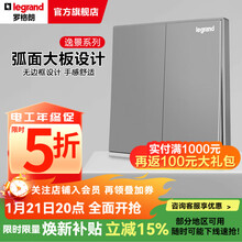 罗格朗（LEGRAND）开关插座逸景深砂银灰色86型面板清单报价 双开单控 开关