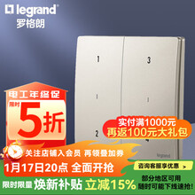罗格朗（LEGRAND）开关面板 未莱IOT智能开关米家版无线遥控免布线 四位场景开关 粉铂金
