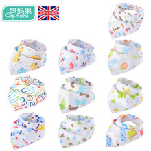 妈妈果 新生婴儿围嘴夏季纯棉口水巾防吐奶宝宝三角巾儿童围兜吃饭兜围脖口水兜 10条装_A款