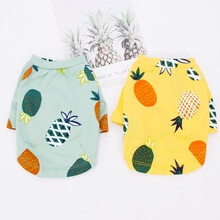 唐宠 猫咪衣服夏装薄款秋冬装蓝猫幼猫衣服装可爱小奶猫秋季宠物秋装 可爱菠萝T恤-浅绿色 L(约6-8.5斤左右)