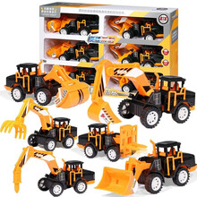 儿童玩具车挖掘机仿真工程车队挖土机套装惯性车3-4-6岁六一节日礼物 工程车套装