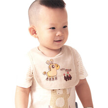 小婴儿围嘴围兜卡通按扣的口水兜巾喂饭垫 happy木马