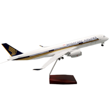 国航南航东航飞机模型带轮子47cm声控LED亮灯可拼装仿真飞机模型空客A380波音787 747 A350新加坡47cm 高配的有起落架有灯