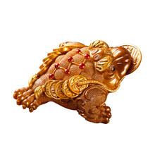 茶适 茶宠摆件 茶具配件 精品树脂金蟾蜍 三足变色金蟾蜍 功夫茶小饰品 大号 C6686