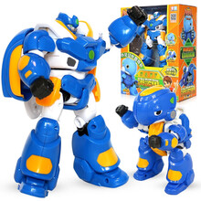 智尊 星原小宝2 神勇V5队玩具星宝一体变形系列机甲星源小宝变形套装组合机器人可拆卸重组合体儿童全套 6.5寸机器人-海蓝龟