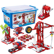 邦宝steam拼装智能电子积木创客教具带电机中小学生物理自然科普气象光电探究 12合1电与磁探究